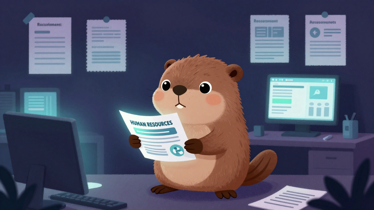 인적자원전문가 직업 종사자가 업무를 수행하는 모습