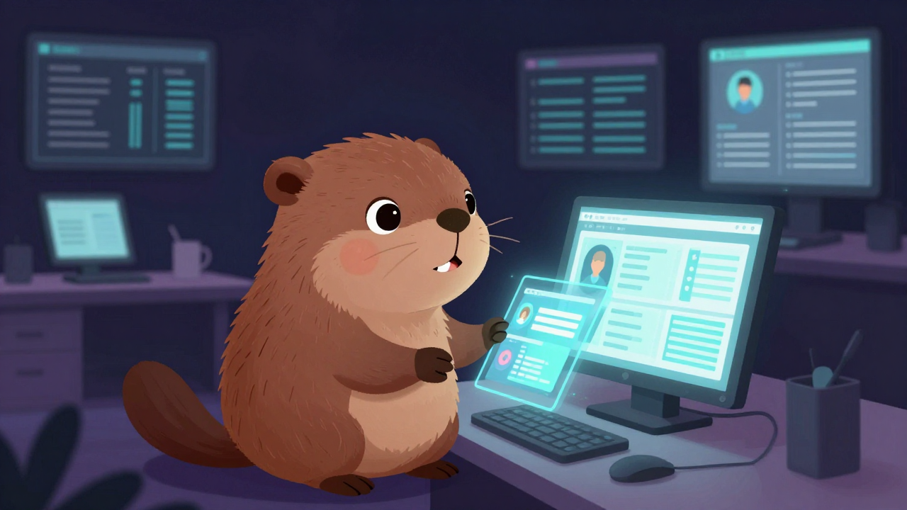 인터넷이용자정보분석원 직업 종사자가 업무를 수행하는 모습