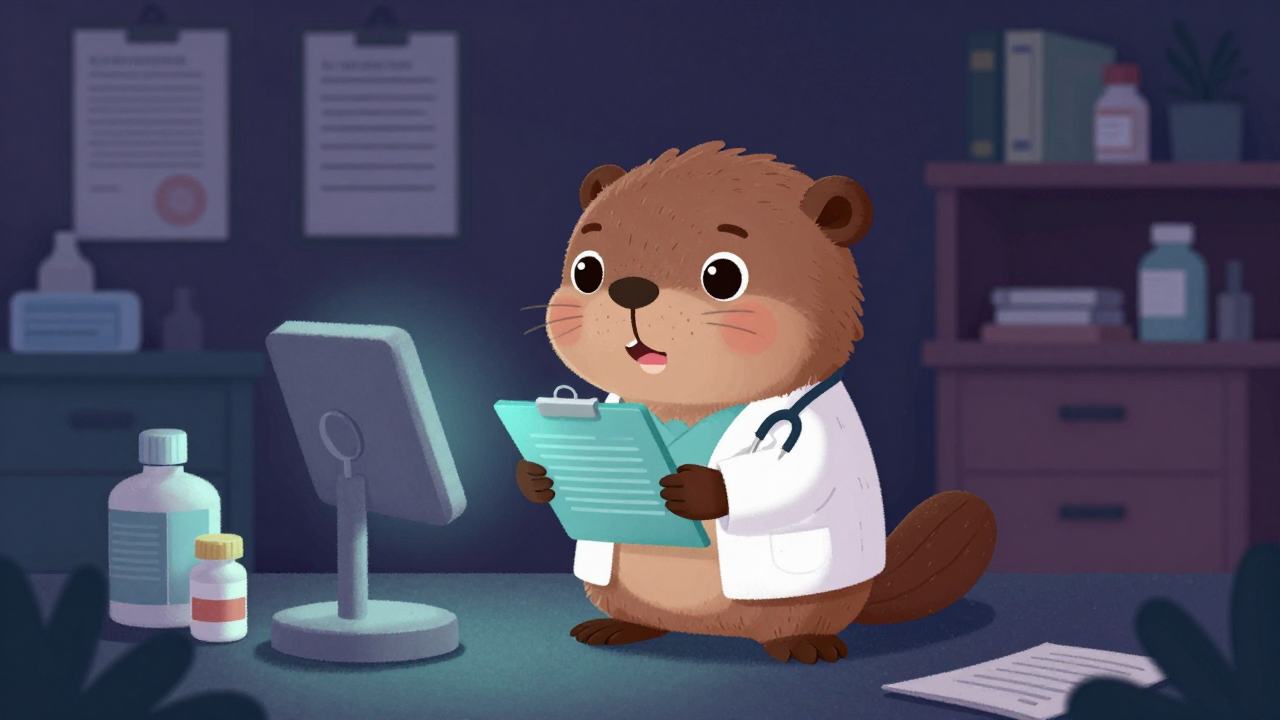 일반의사 직업 종사자가 업무를 수행하는 모습