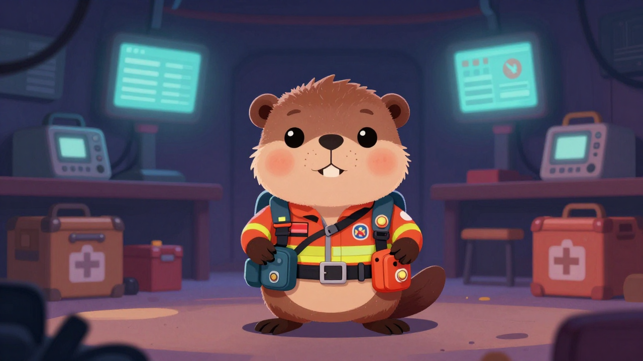 일일구(119)구조대원 직업 종사자가 업무를 수행하는 모습