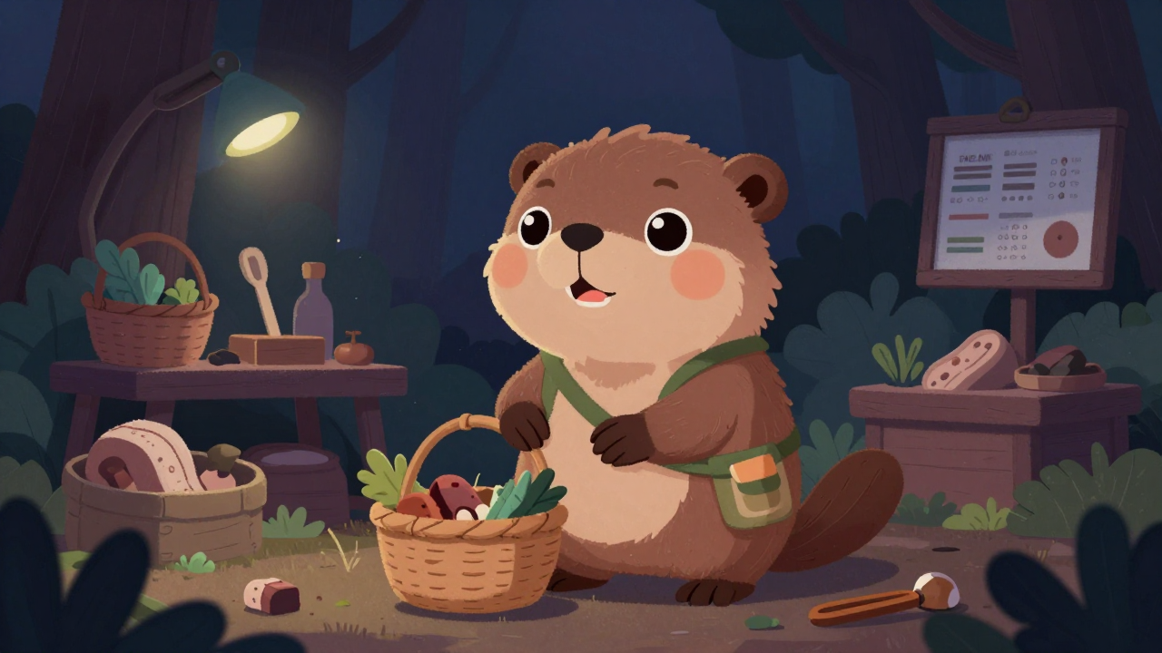 임산물채취원 직업 종사자가 업무를 수행하는 모습