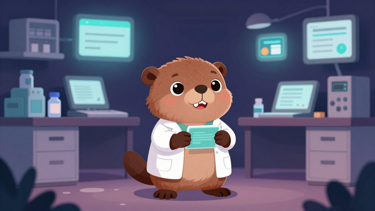 임상연구약사 직업 종사자가 업무를 수행하는 모습