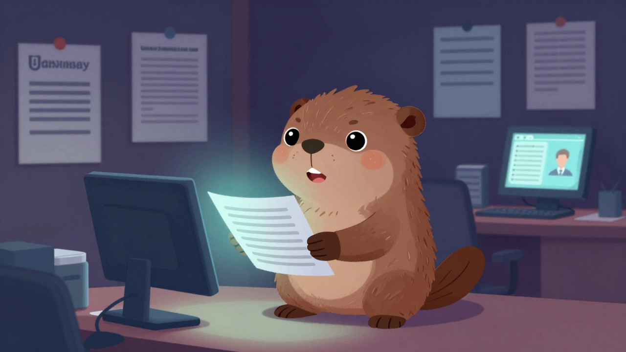 입학사정관 직업 종사자가 업무를 수행하는 모습