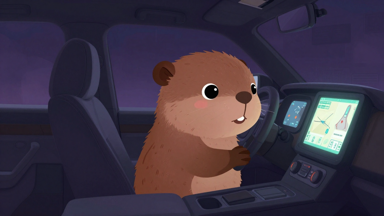 자가용운전원 직업 종사자가 업무를 수행하는 모습