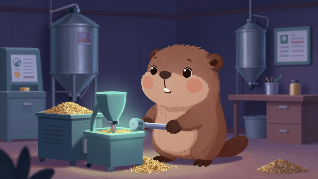 자급사료생산작업원 직업 종사자가 업무를 수행하는 모습