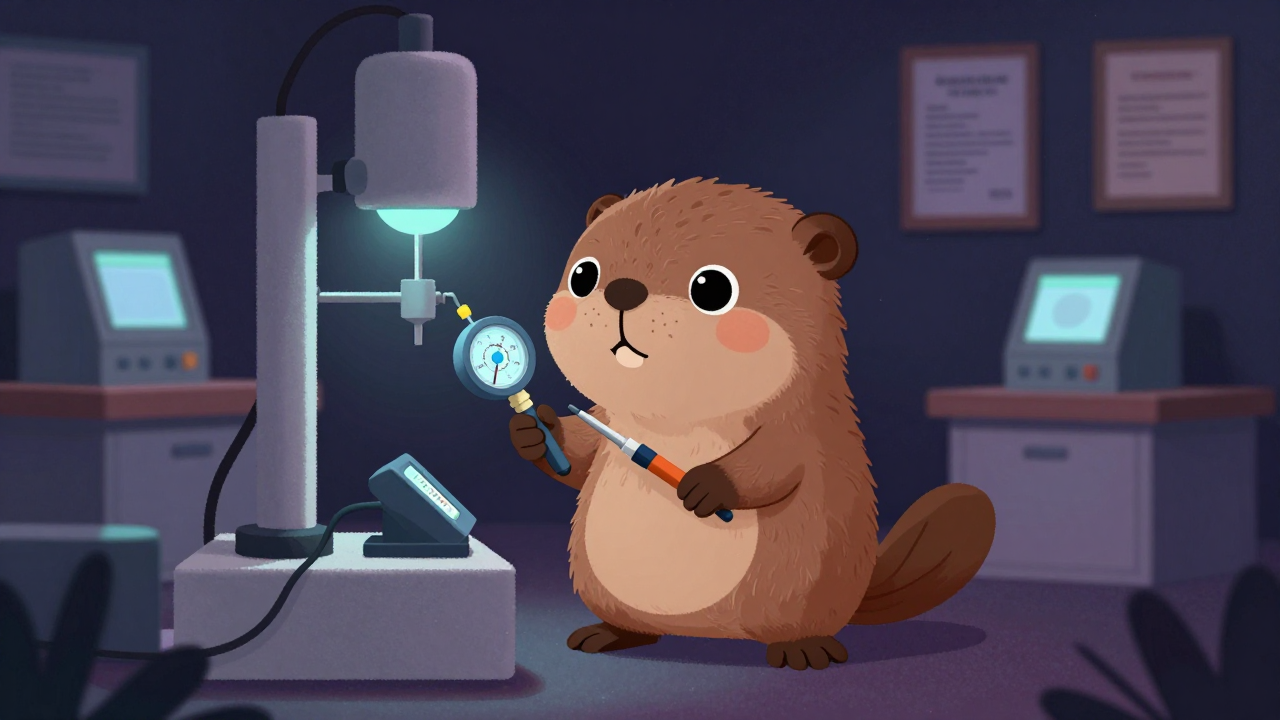 자동차검사기기검사원 직업 종사자가 업무를 수행하는 모습