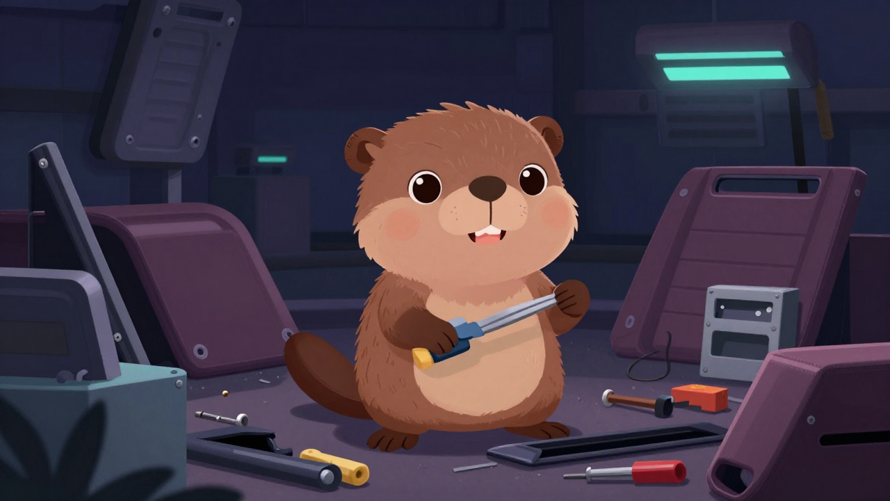 자동차내장설치원 직업 종사자가 업무를 수행하는 모습