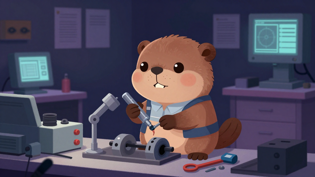 자동차부품조립·검사원 직업 종사자가 업무를 수행하는 모습