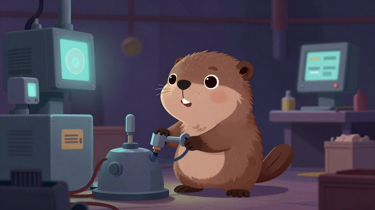 자동차수밀검사원 직업 종사자가 업무를 수행하는 모습