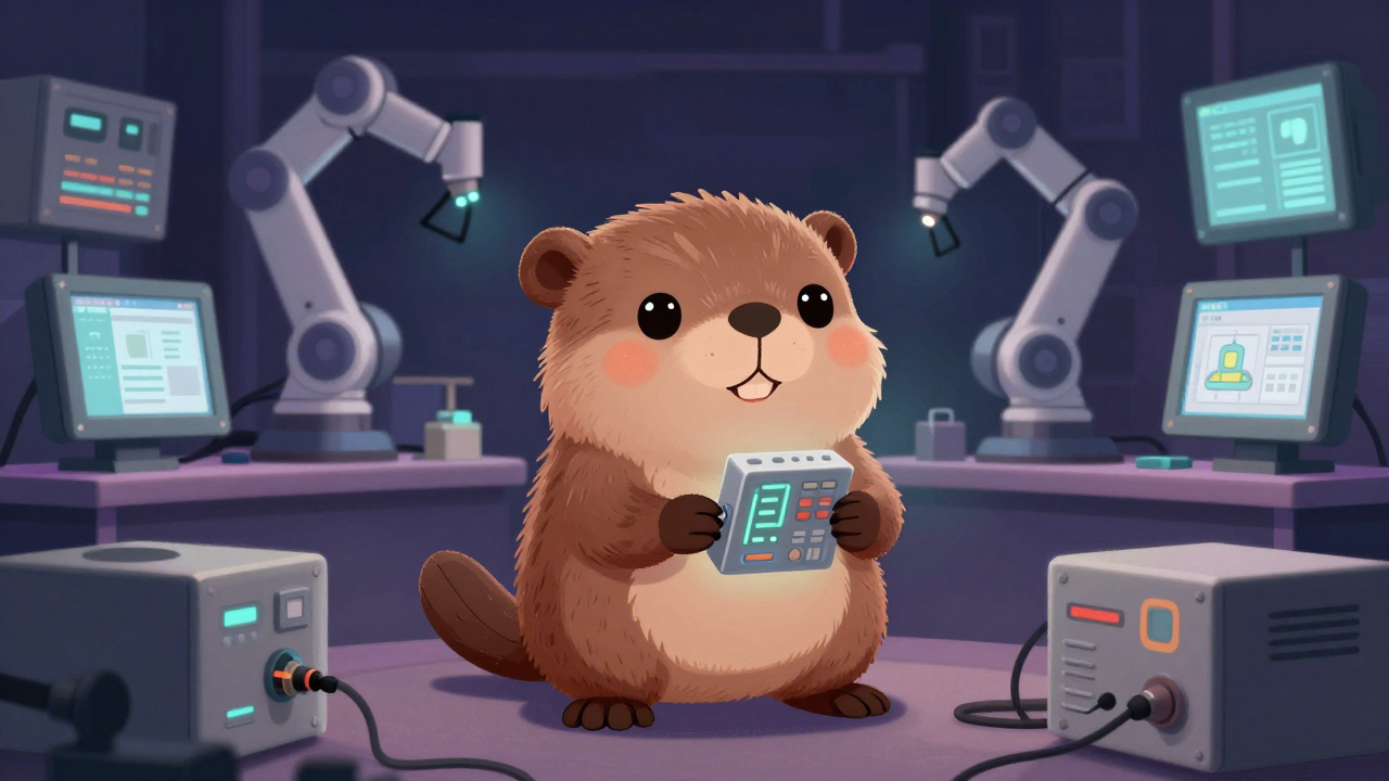 자동화설비기술자 직업 종사자가 업무를 수행하는 모습