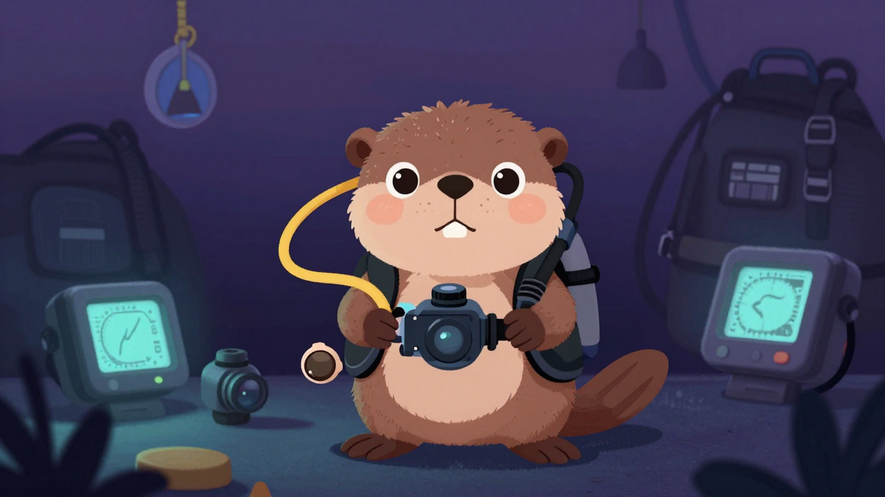 잠수기어선원 직업 종사자가 업무를 수행하는 모습