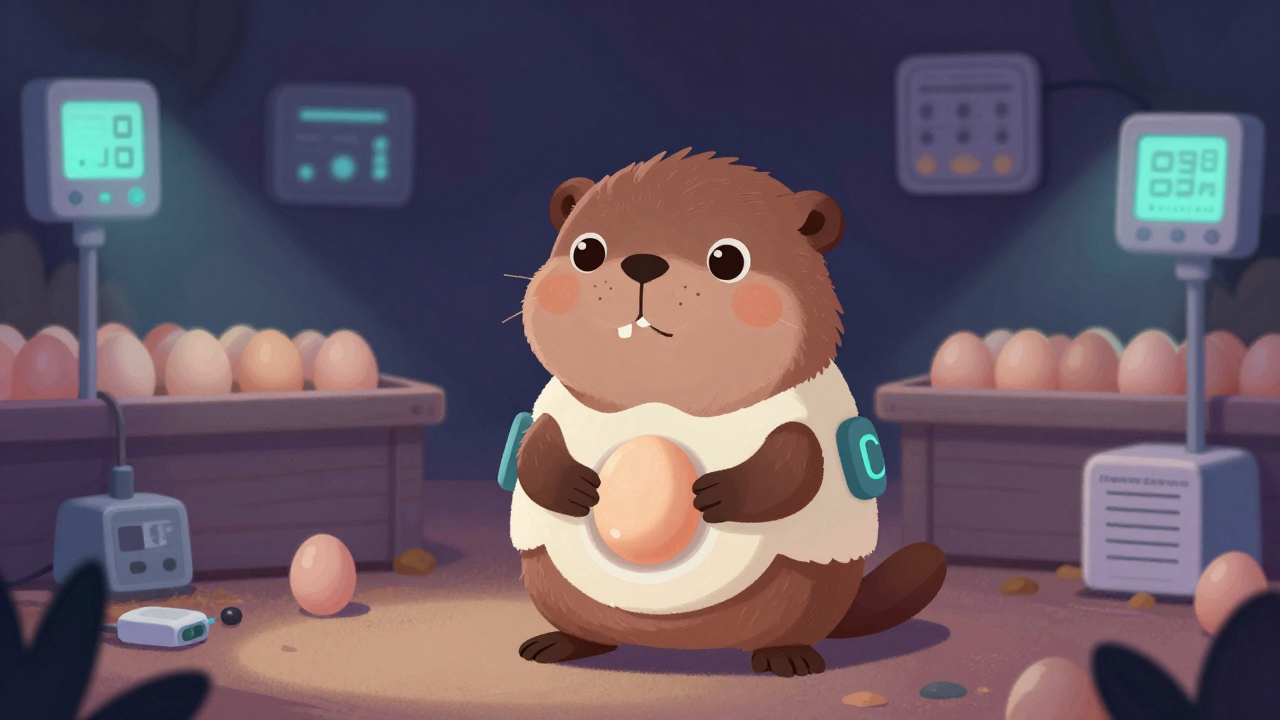 잠종보호원 직업 종사자가 업무를 수행하는 모습