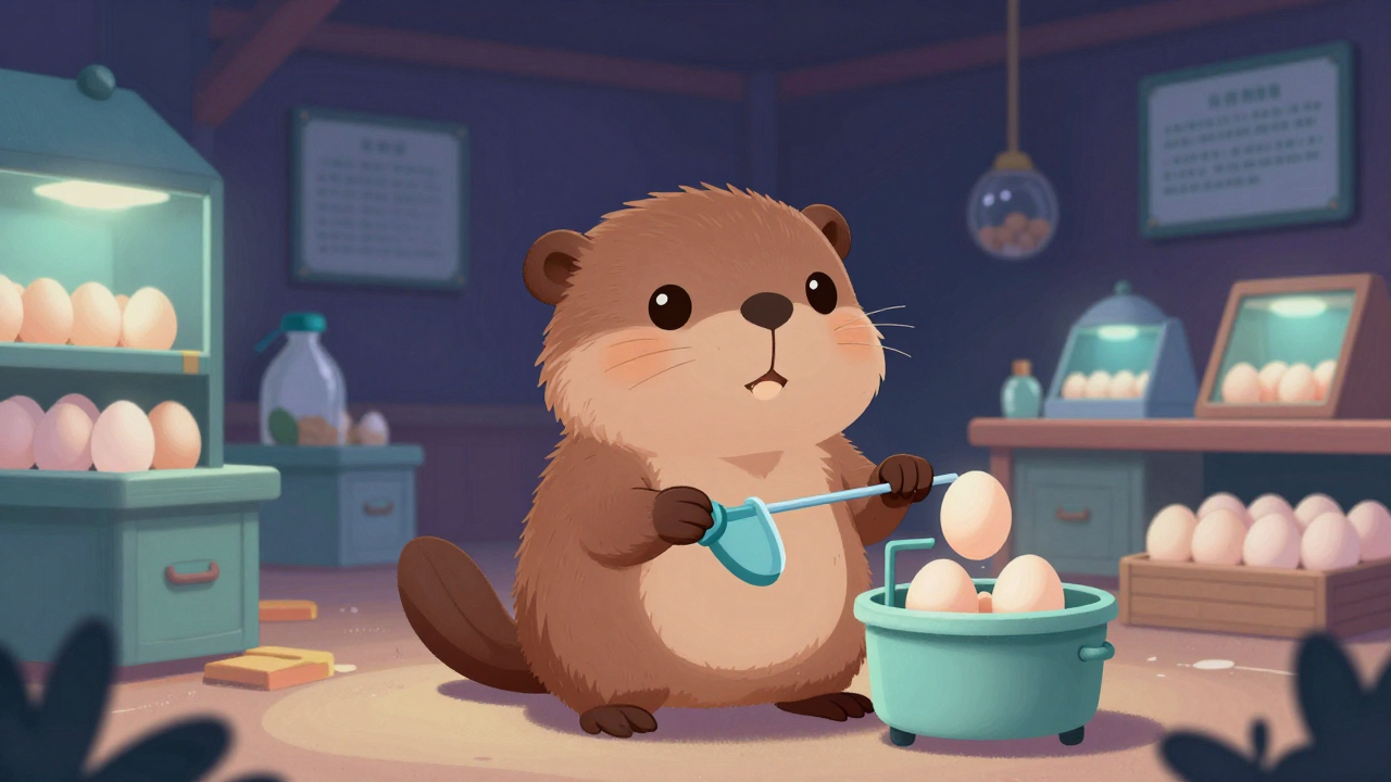 잠종생산원 직업 종사자가 업무를 수행하는 모습