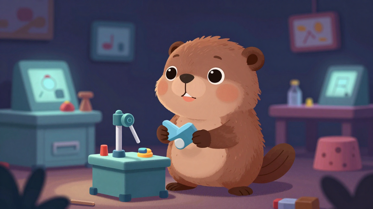 장난감검사원 직업 종사자가 업무를 수행하는 모습