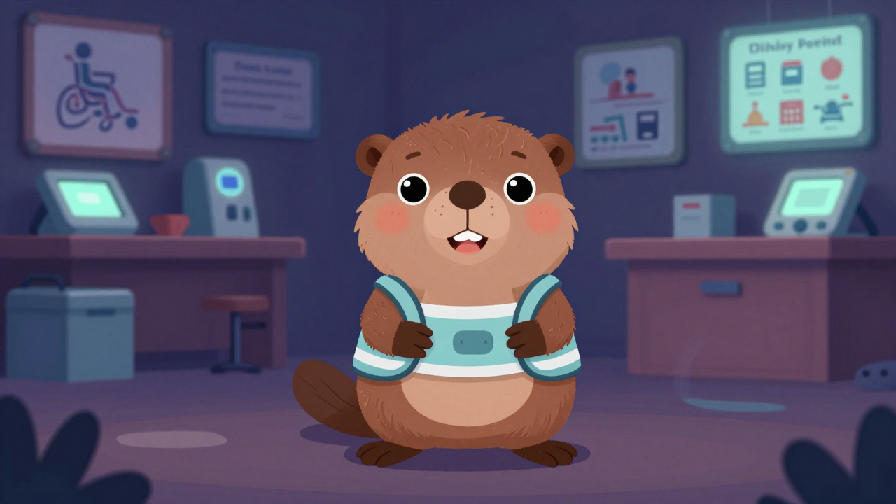 장애인활동지원사 직업 종사자가 업무를 수행하는 모습