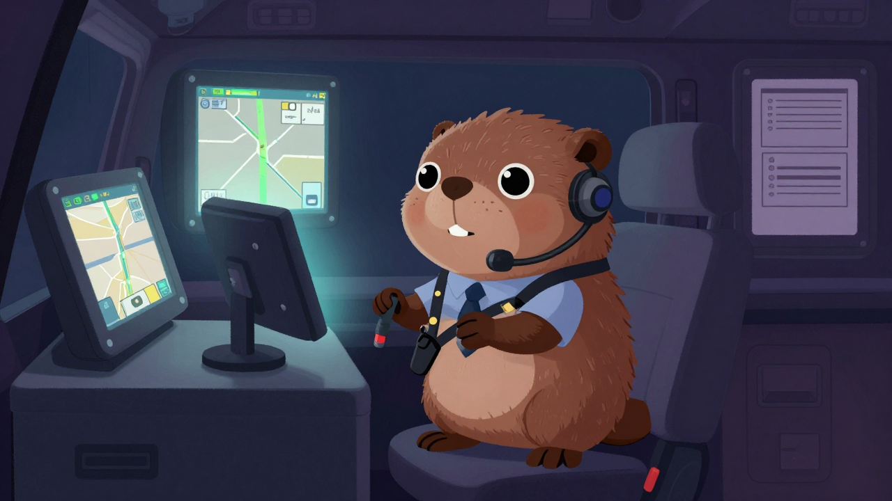 장의차운전원 직업 종사자가 업무를 수행하는 모습