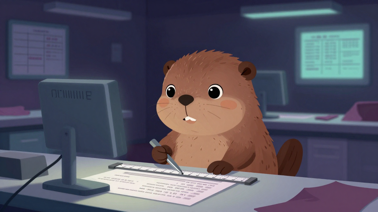 재단검사원 직업 종사자가 업무를 수행하는 모습