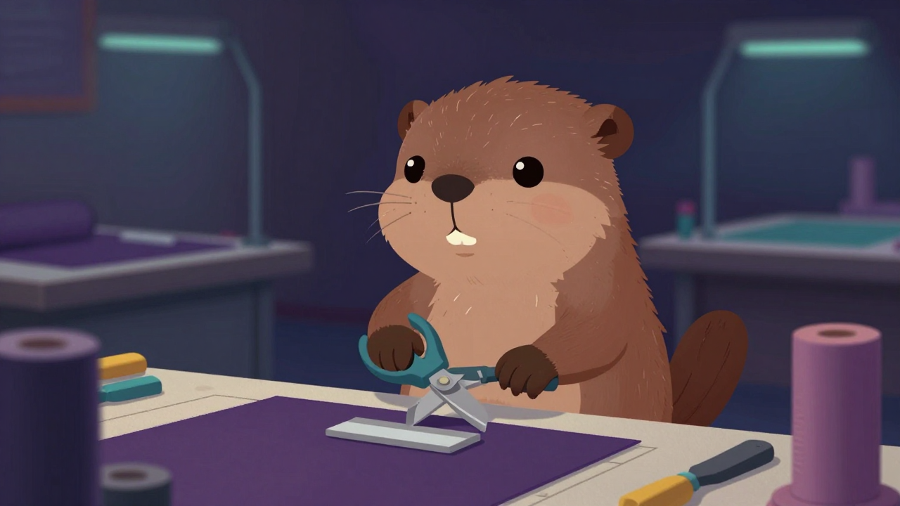 재단사(일반) 직업 종사자가 업무를 수행하는 모습