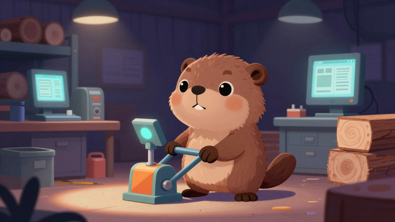 재목공급원 직업 종사자가 업무를 수행하는 모습