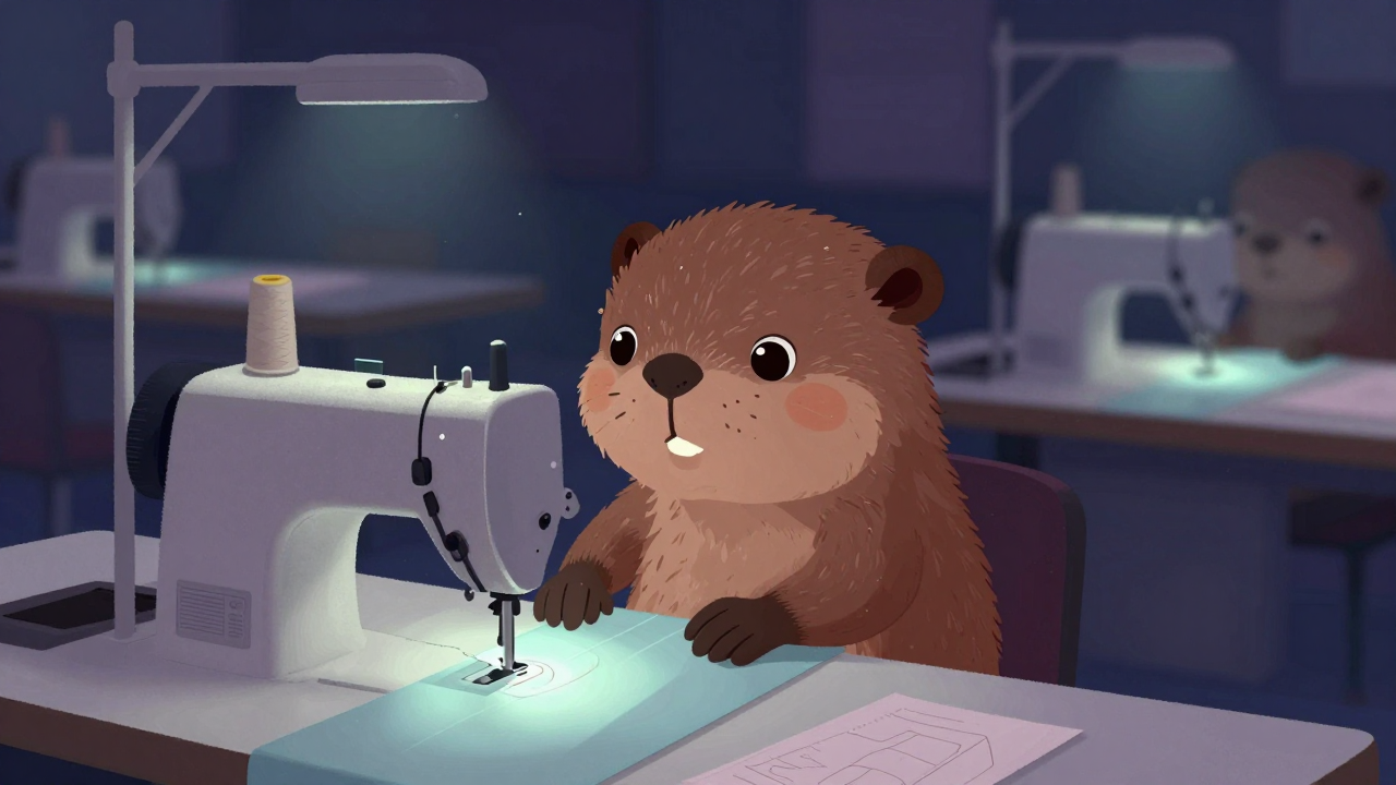 재봉사(일반) 직업 종사자가 업무를 수행하는 모습