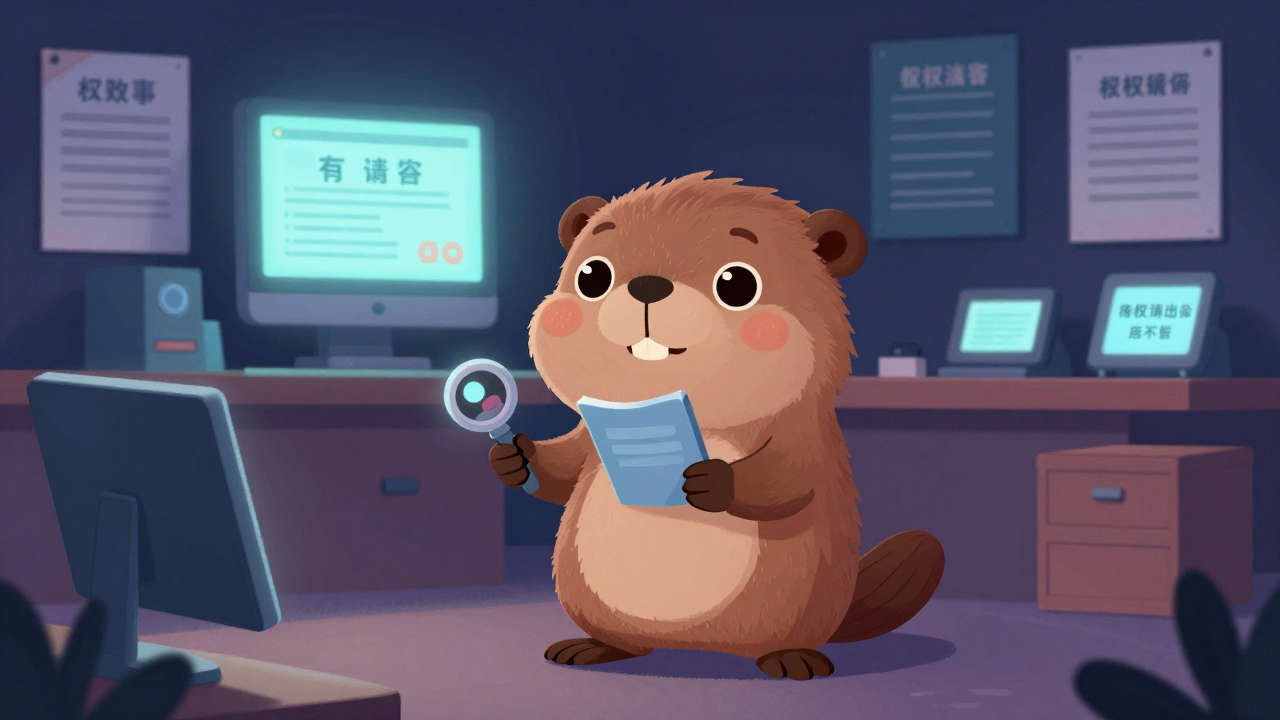 저작권관리원 직업 종사자가 업무를 수행하는 모습