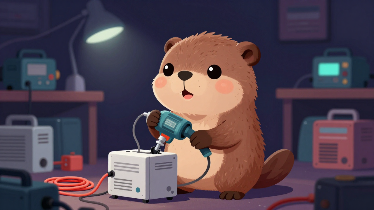 전기기구수리원 직업 종사자가 업무를 수행하는 모습