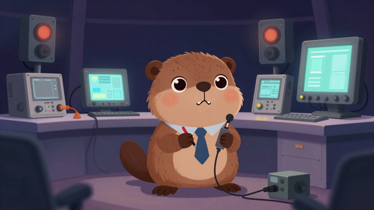 전동차전자기기검수원 직업 종사자가 업무를 수행하는 모습