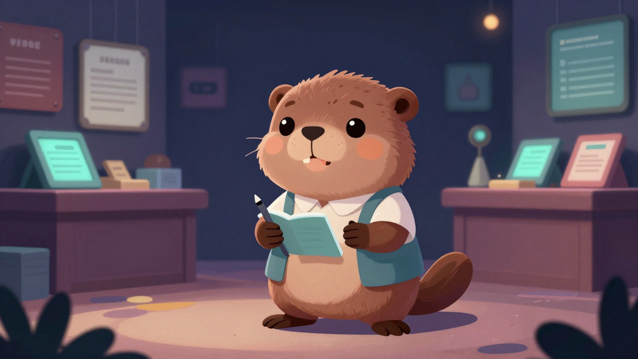 전문도슨트 직업 종사자가 업무를 수행하는 모습