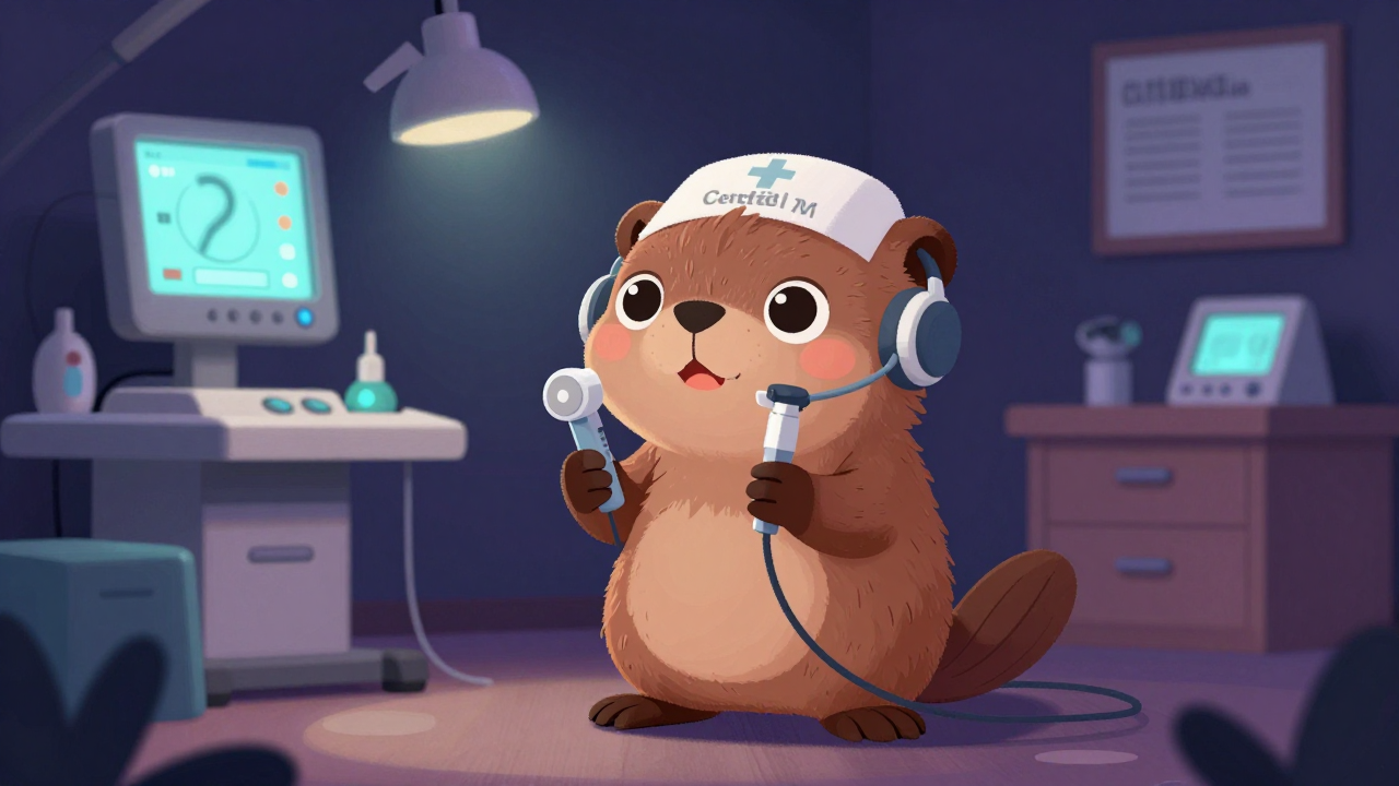 전문청능사 직업 종사자가 업무를 수행하는 모습