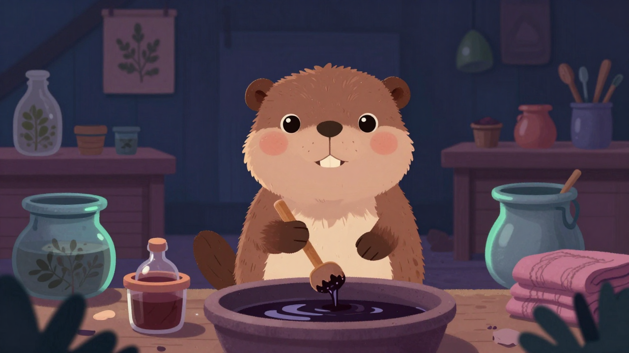 전통천연염색원 직업 종사자가 업무를 수행하는 모습