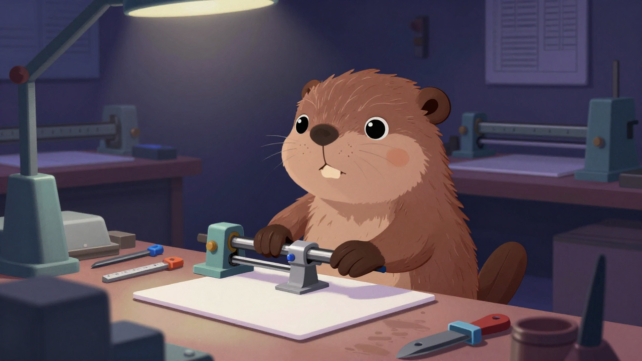 절곡제판원 직업 종사자가 업무를 수행하는 모습