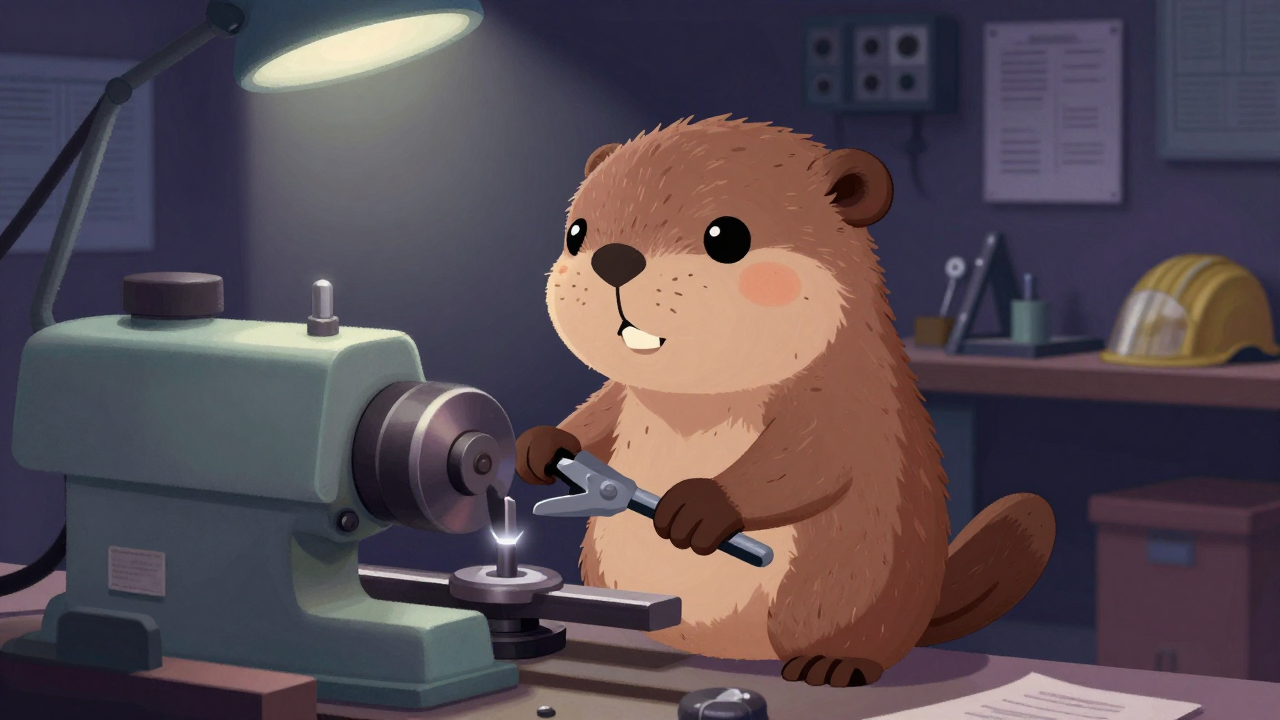 절삭환거원 직업 종사자가 업무를 수행하는 모습