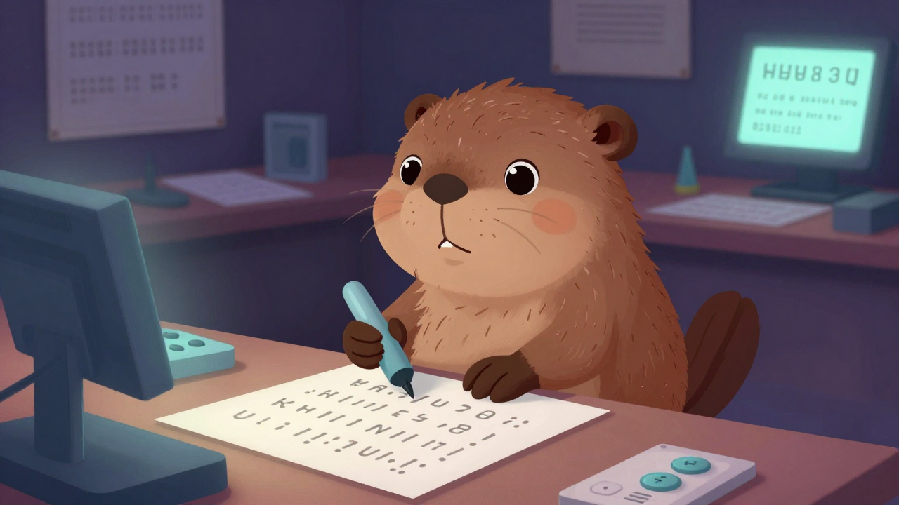 점자교정사 직업 종사자가 업무를 수행하는 모습