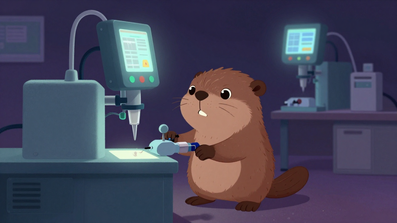 접착기조작원 직업 종사자가 업무를 수행하는 모습