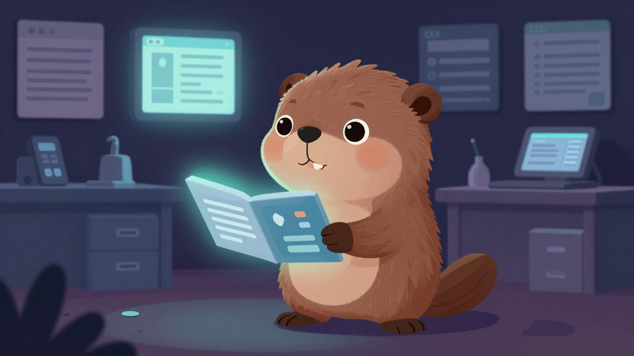 정보검색원 직업 종사자가 업무를 수행하는 모습