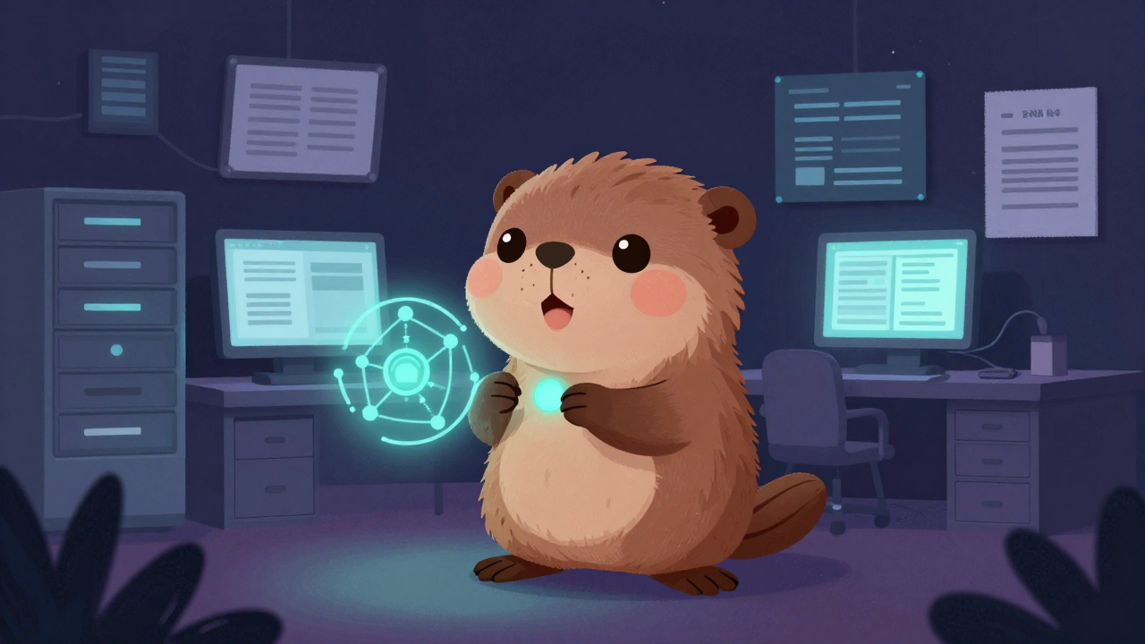 정보중개인 직업 종사자가 업무를 수행하는 모습