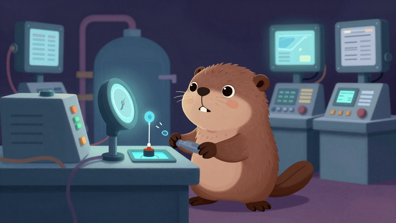 정수시설제어운전원 직업 종사자가 업무를 수행하는 모습