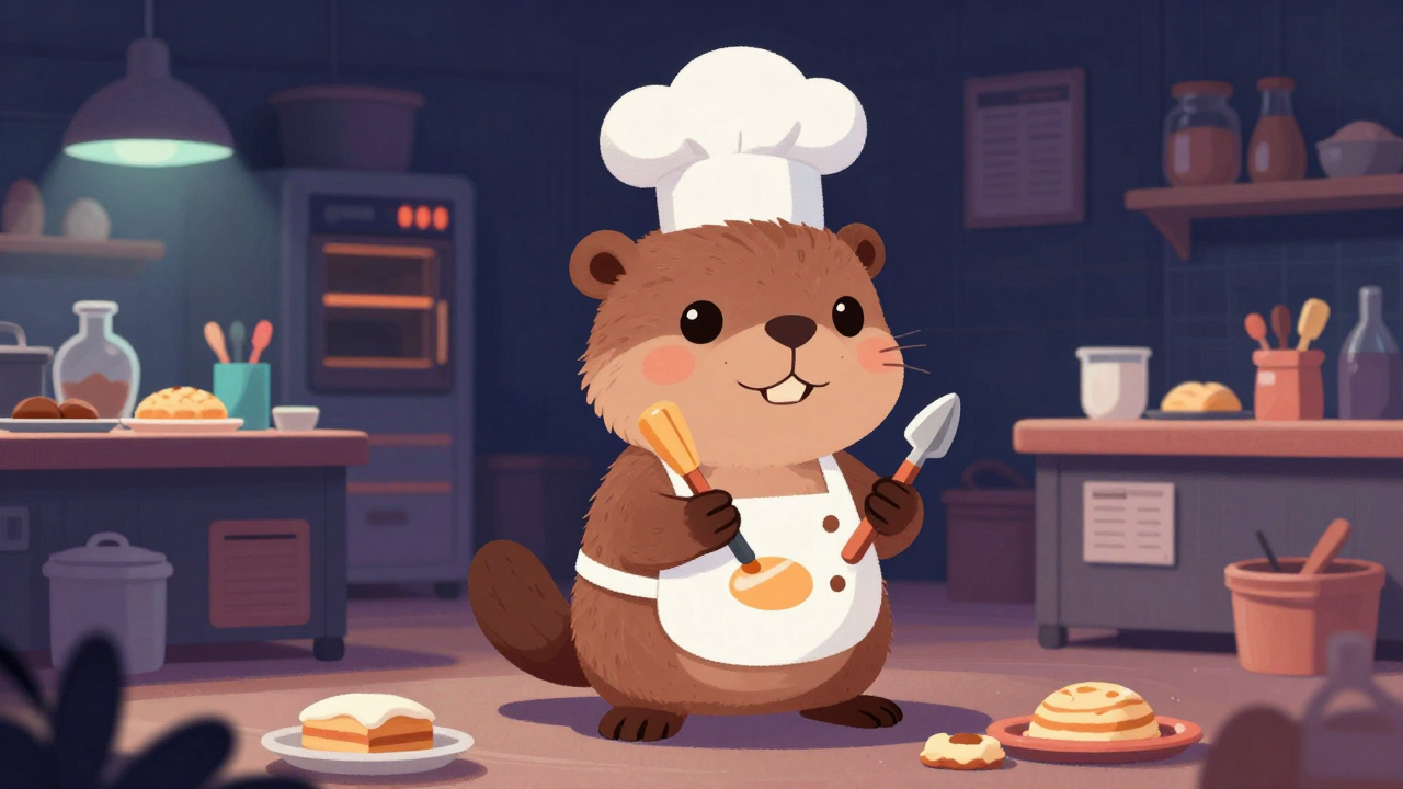 제과·제빵원 직업 종사자가 업무를 수행하는 모습