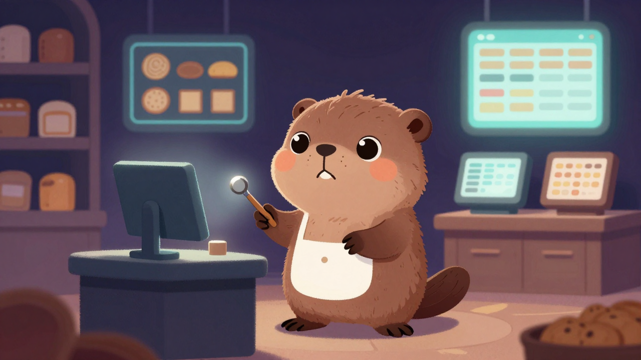 제빵반장 직업 종사자가 업무를 수행하는 모습