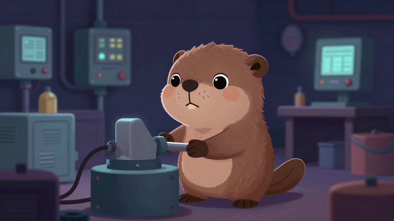 제설기조작원 직업 종사자가 업무를 수행하는 모습