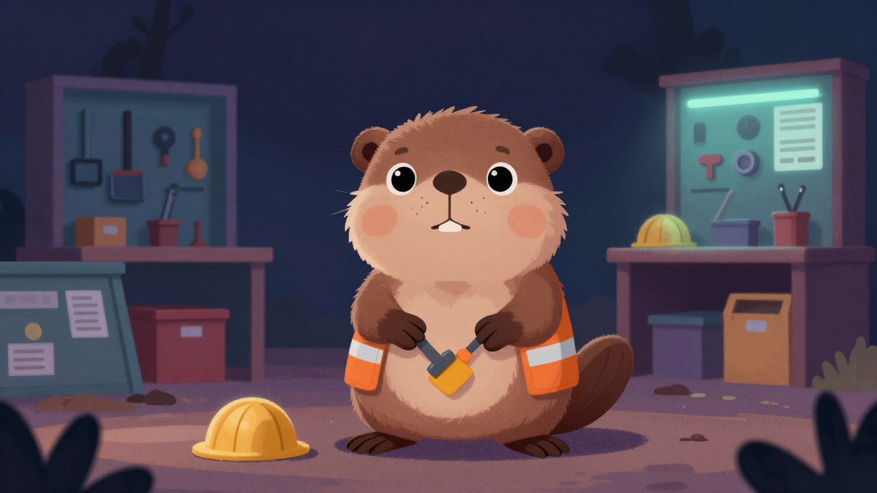 조경시설물설치원 직업 종사자가 업무를 수행하는 모습