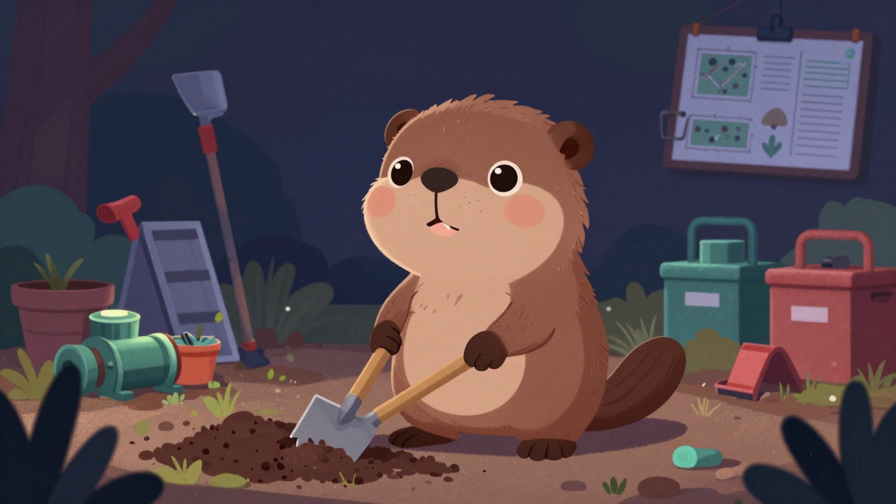 조경원 직업 종사자가 업무를 수행하는 모습