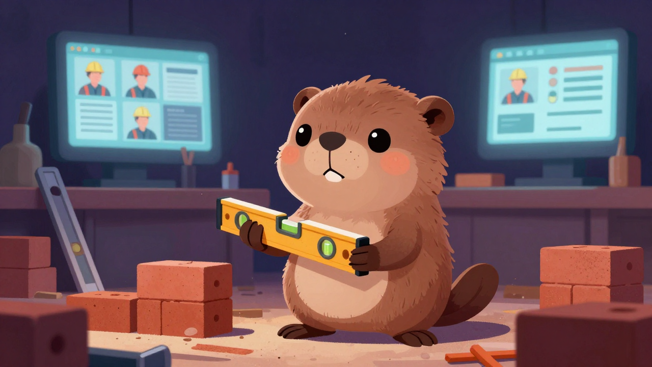 조적반장 직업 종사자가 업무를 수행하는 모습