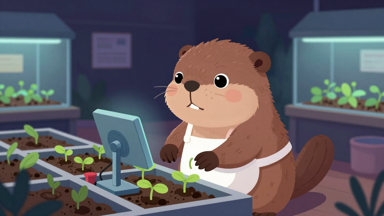 종묘원관리자 직업 종사자가 업무를 수행하는 모습