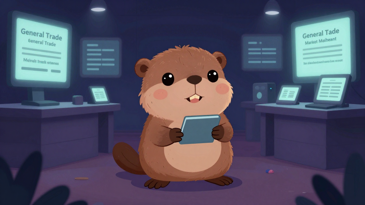 종합무역중개인 직업 종사자가 업무를 수행하는 모습