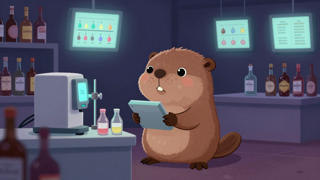 주류품질관리원 직업 종사자가 업무를 수행하는 모습