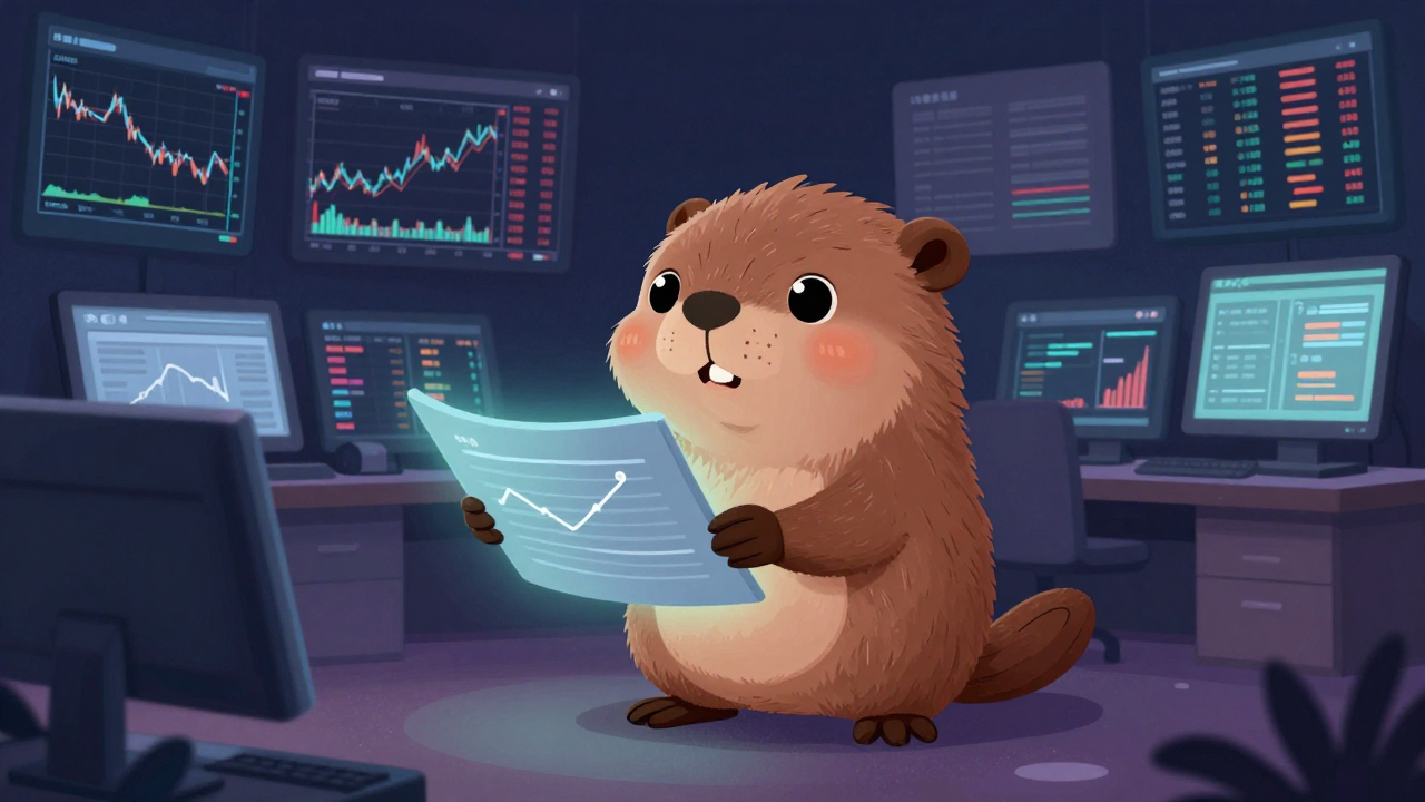 주식시황분석원 직업 종사자가 업무를 수행하는 모습