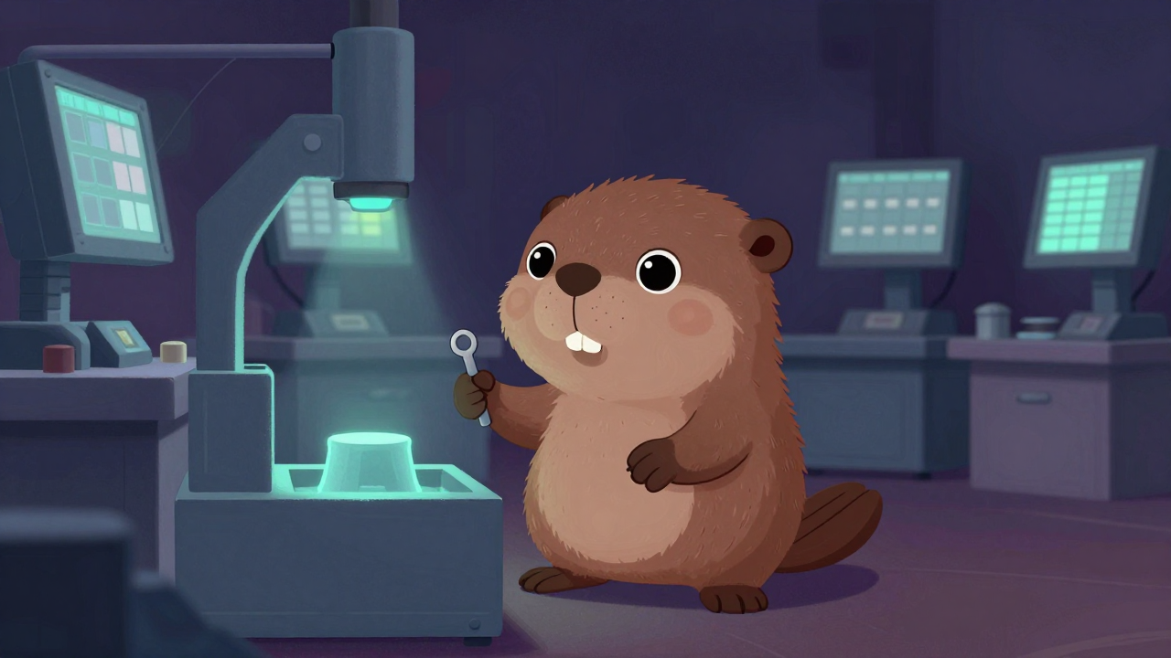 주조물선별원 직업 종사자가 업무를 수행하는 모습