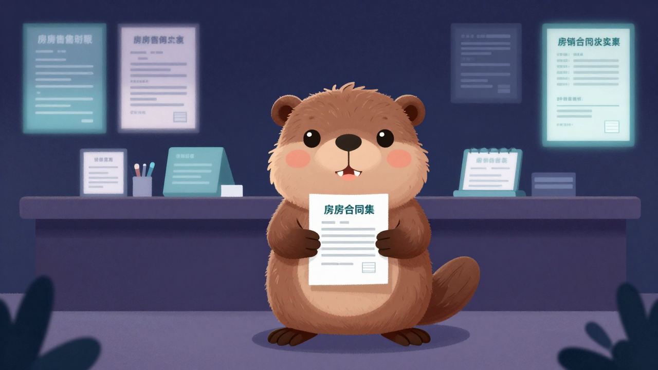 주택수주영업사무원 직업 종사자가 업무를 수행하는 모습