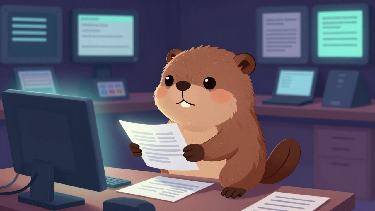 증권사무원 직업 종사자가 업무를 수행하는 모습